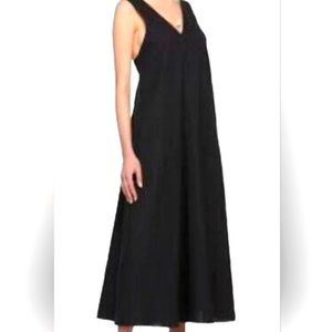 BEING DELETED Zara deep v-neck black maxi dress size medium